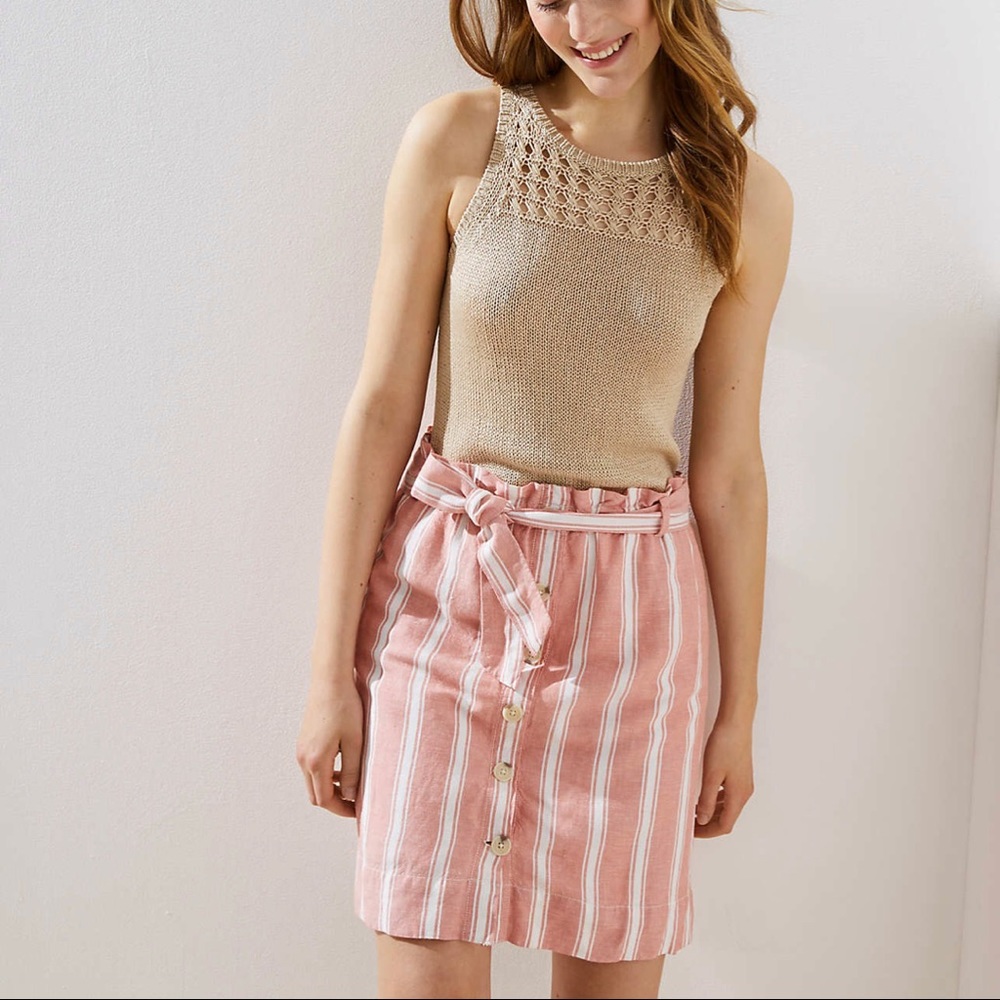Ann Taylor paper bag waist skirt